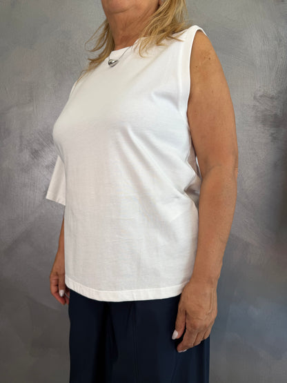 T-Shirt Monospalla  Bianca Vicolo