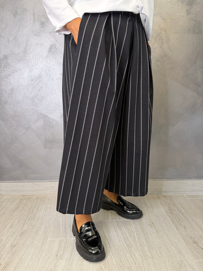 Pantalone Aléa Uni Gessato Nero