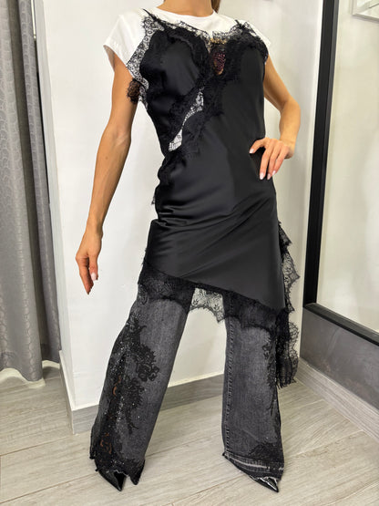 Abito Lingerie Pizzo Nero