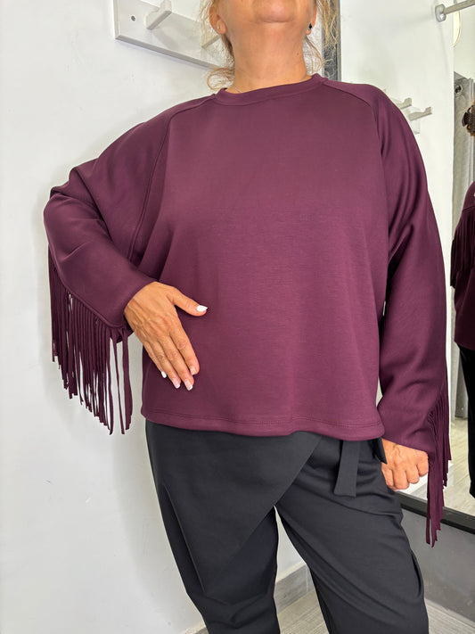 Felpa Frange Bordeaux Lumina