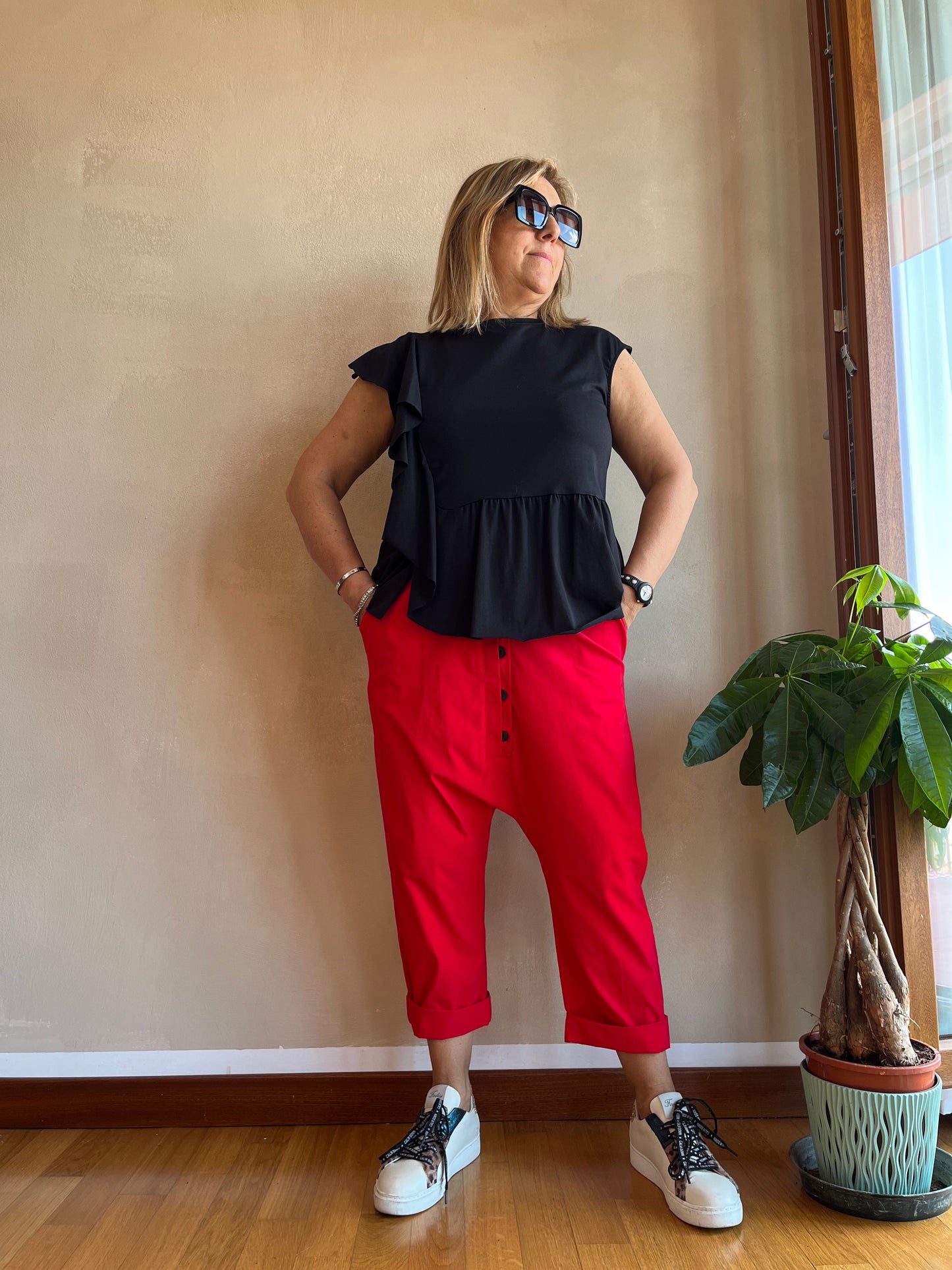 Pantalone Sun Pik Rosso