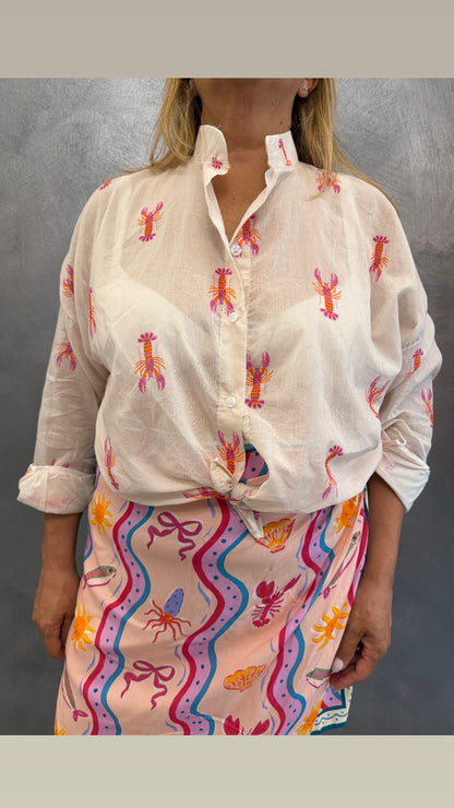 Camicia Aragosta Burro