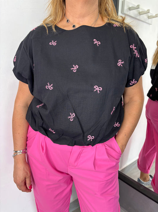 Camicia Fiocco Nera