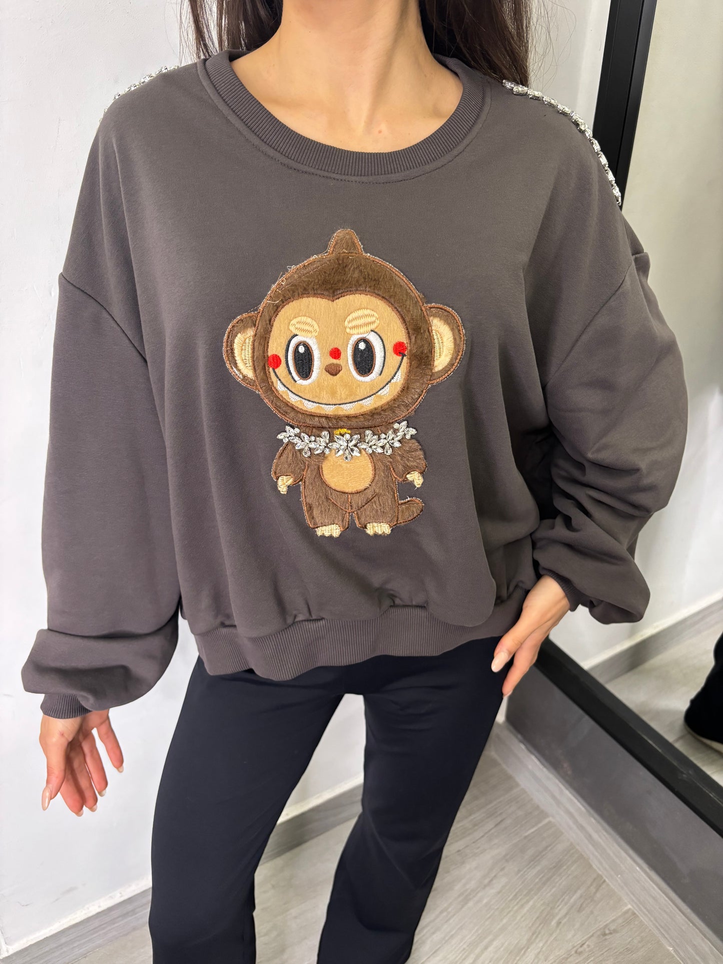 Felpa Labubu Marrone