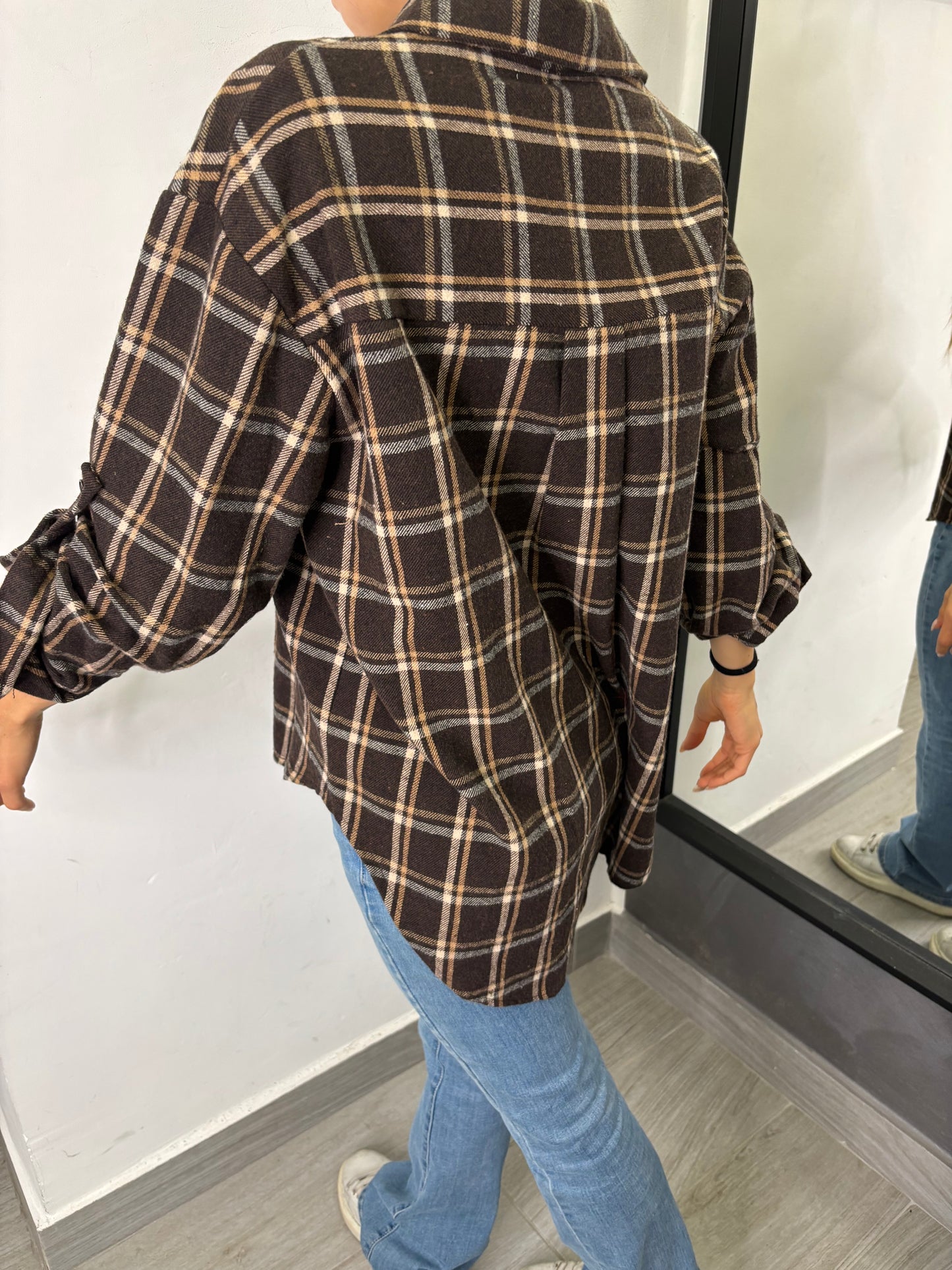 Camicia Scozzese Marrone