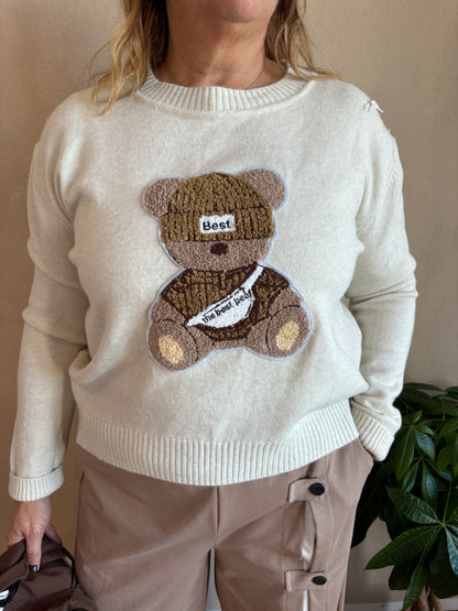 Maglione Orsetto Burro