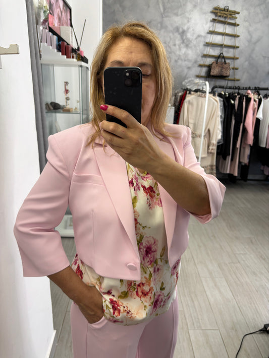Blazer Corto Rosa Confetto Imperial