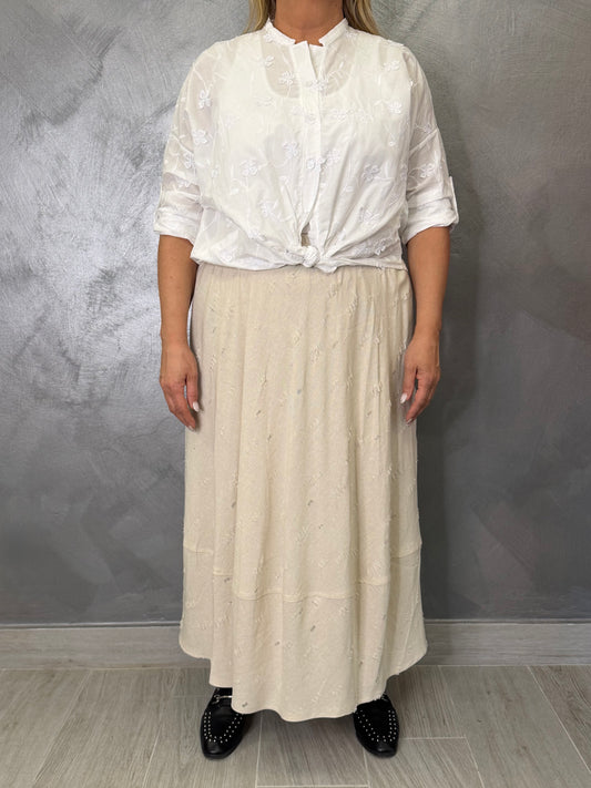 Gonna Fiore Beige