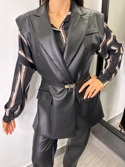 Gilet Ecopelle Nero Imperial