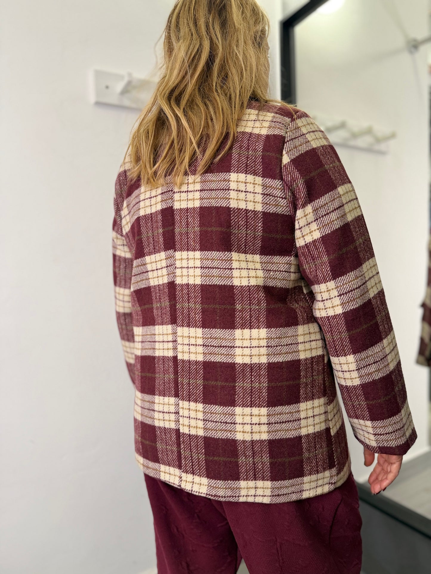 Giacca Quadri Burgundi