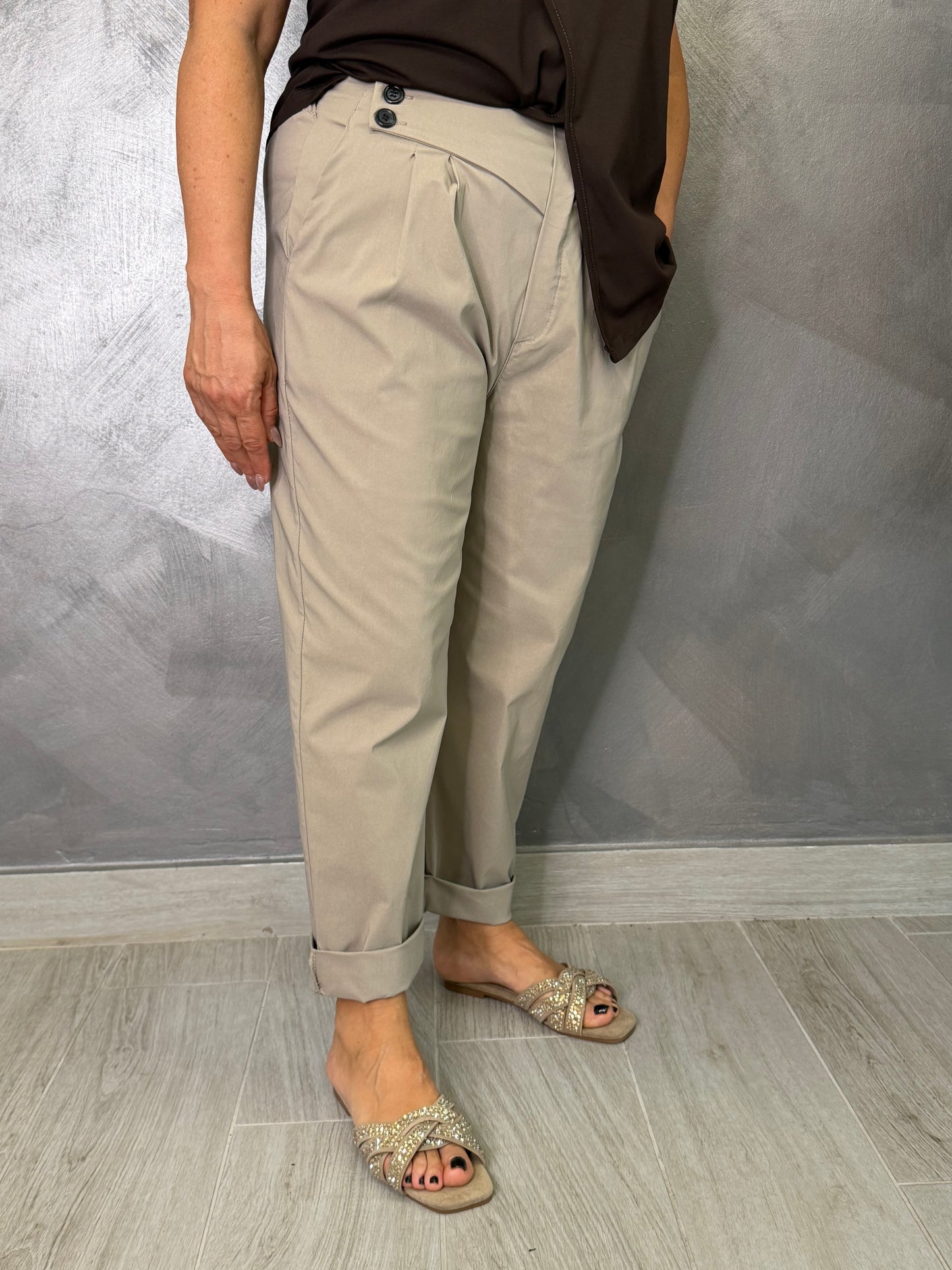Pantalone 158C Ambra Tortora