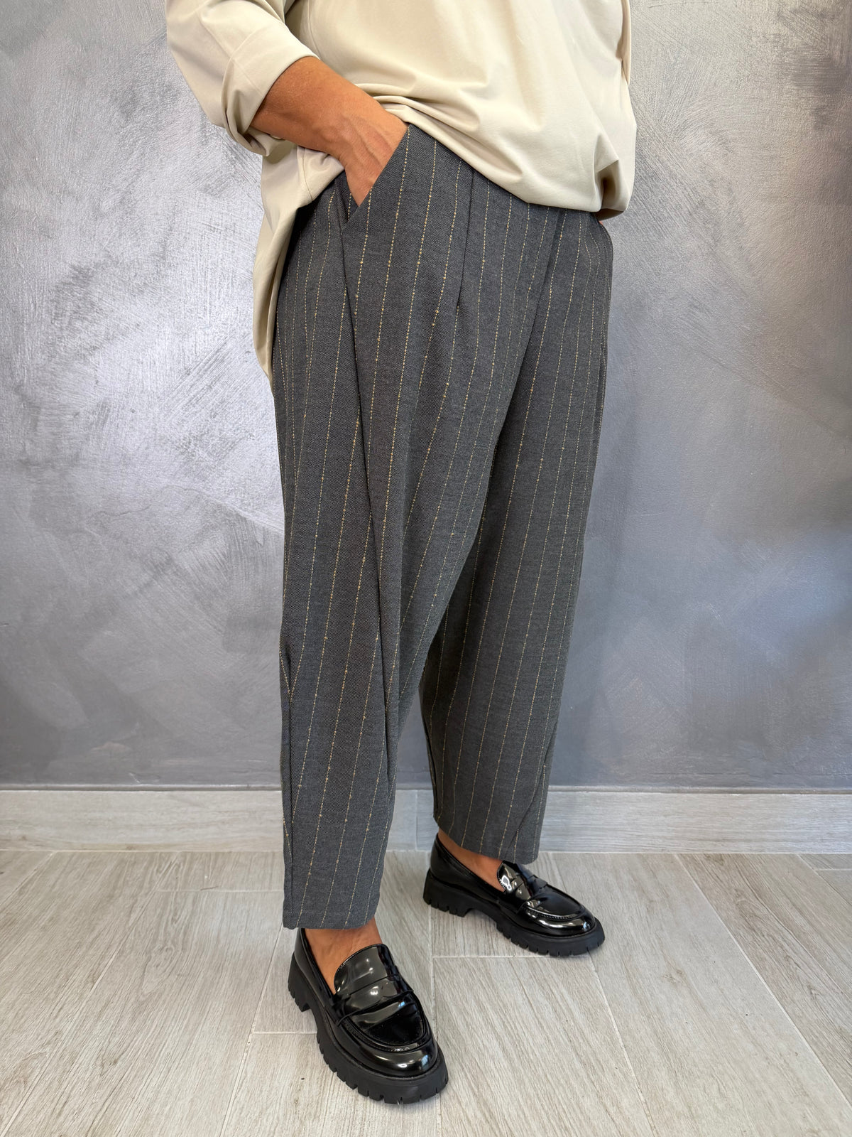 Pantalone Aléa Uni Ambra Grigio