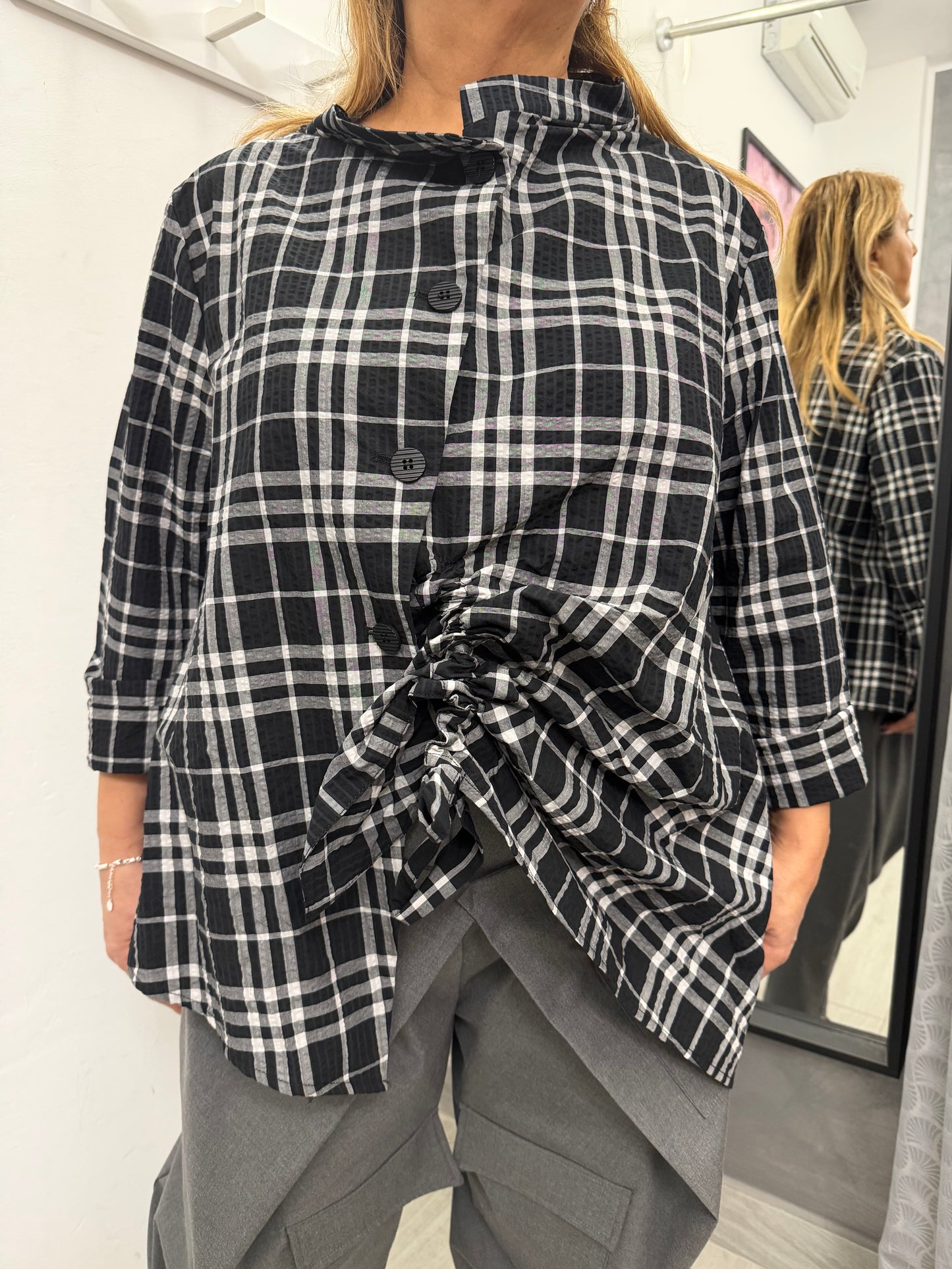 Camicia Wendy Clody Nera/Grigia