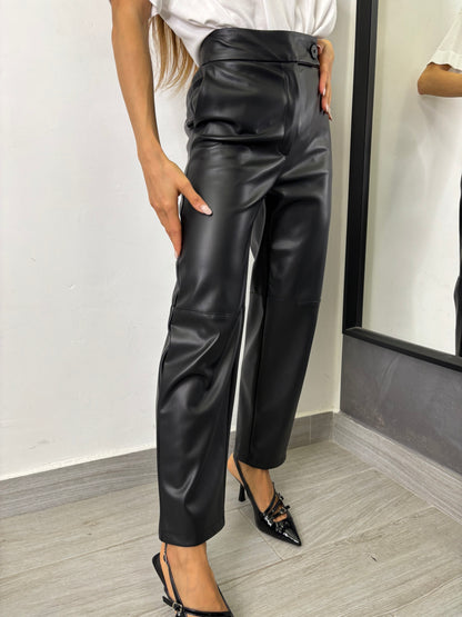 Pantalone Ecopelle Nero Imperial