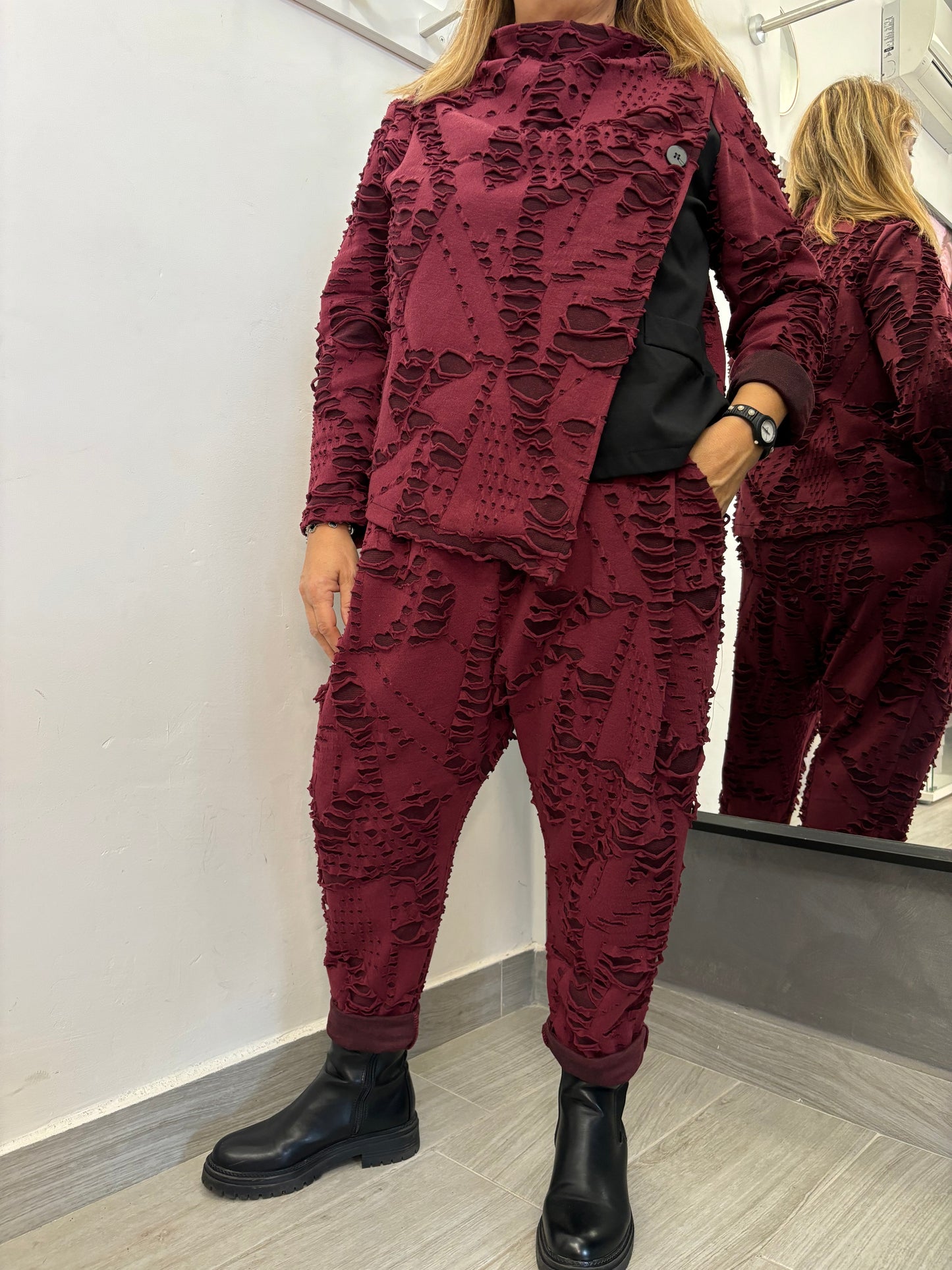 Pantalone Sun Adele Bordeaux
