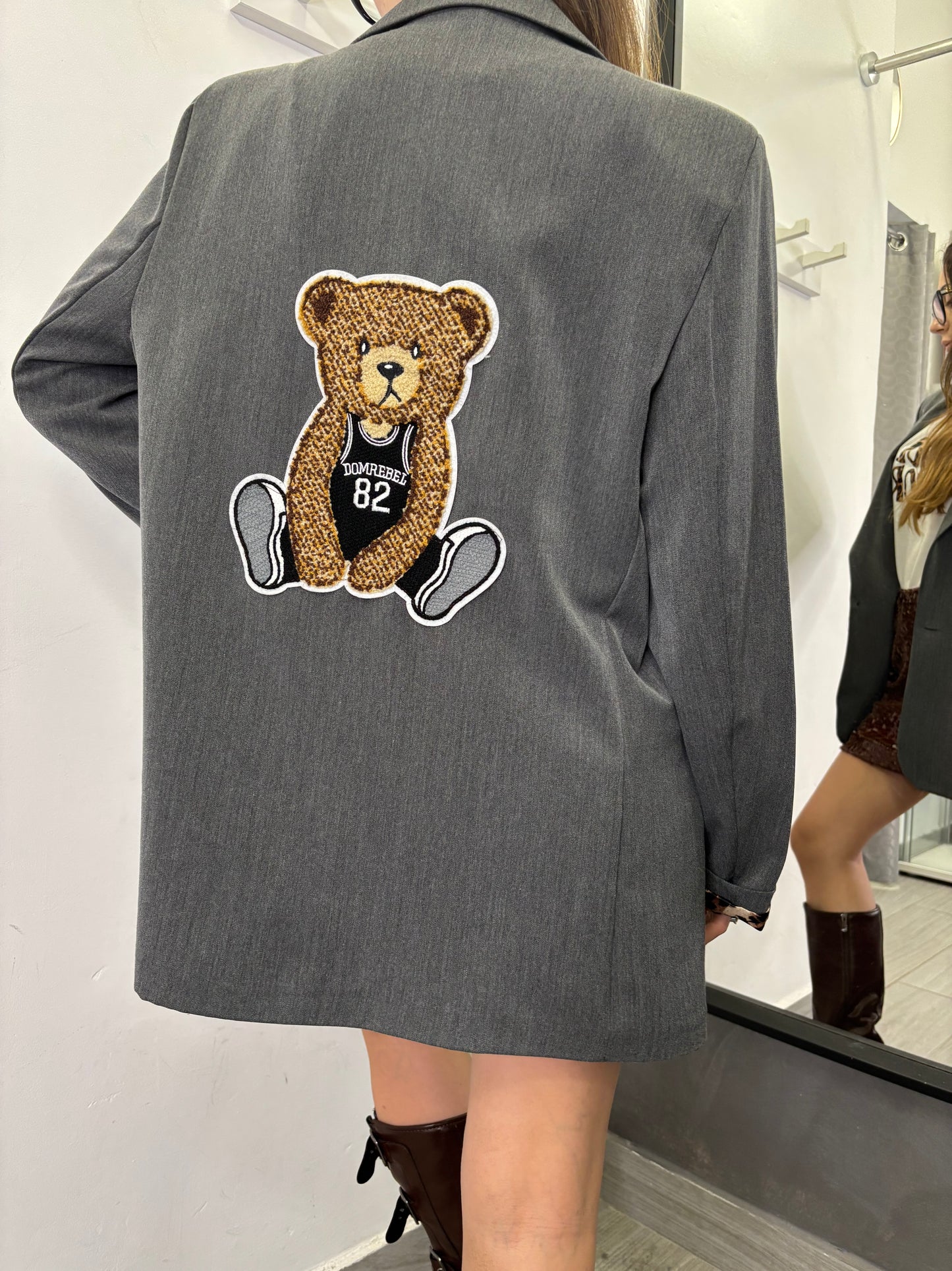 Giacca Teddy Grigia