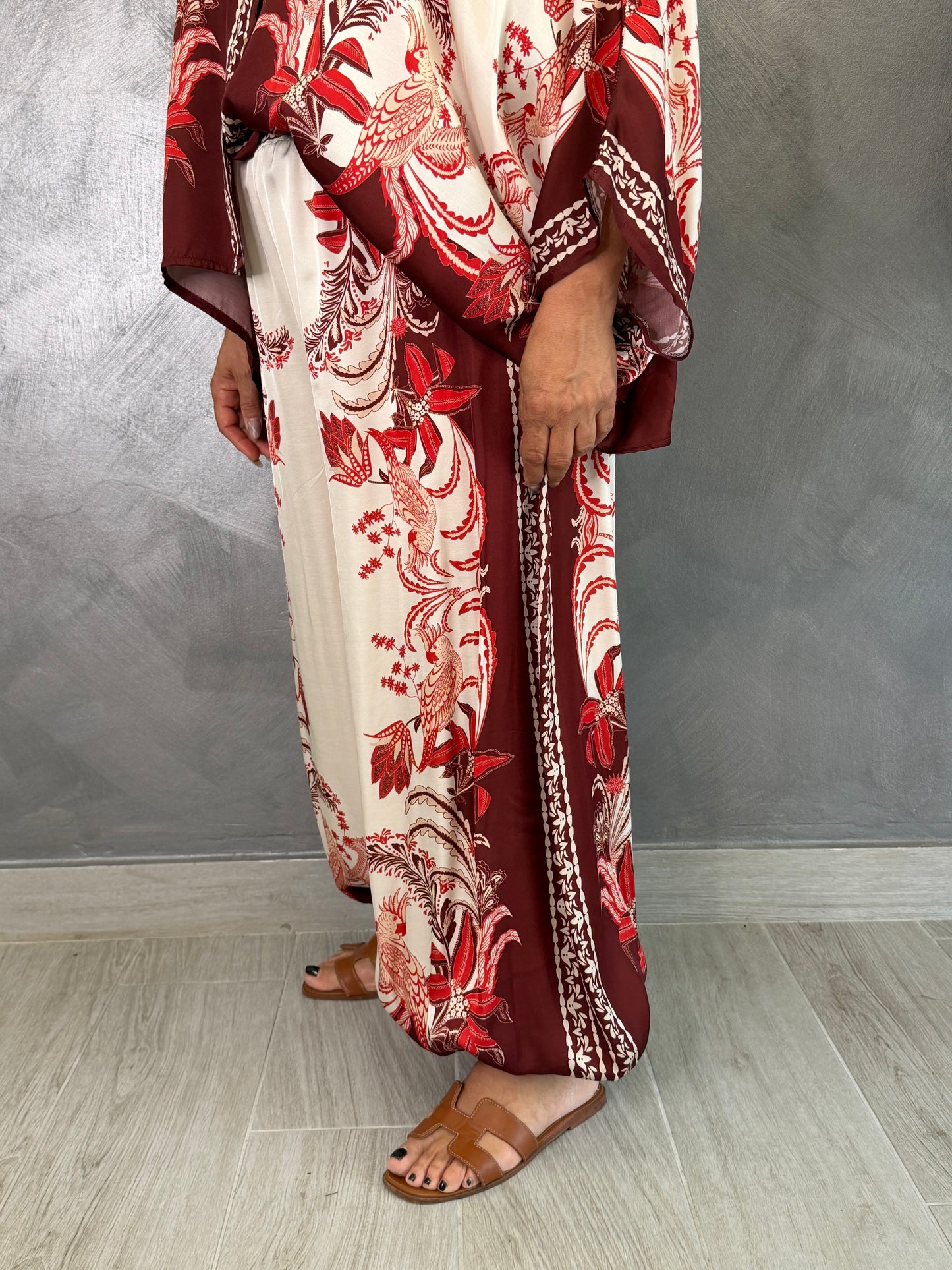 Pantalone Nives Fantasia Rosso