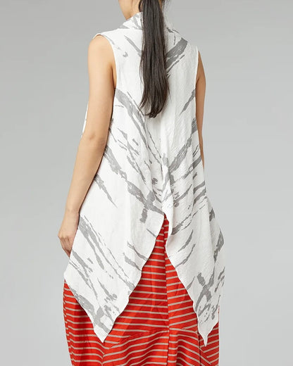 Top Wendy Onda Bianco/Grigio