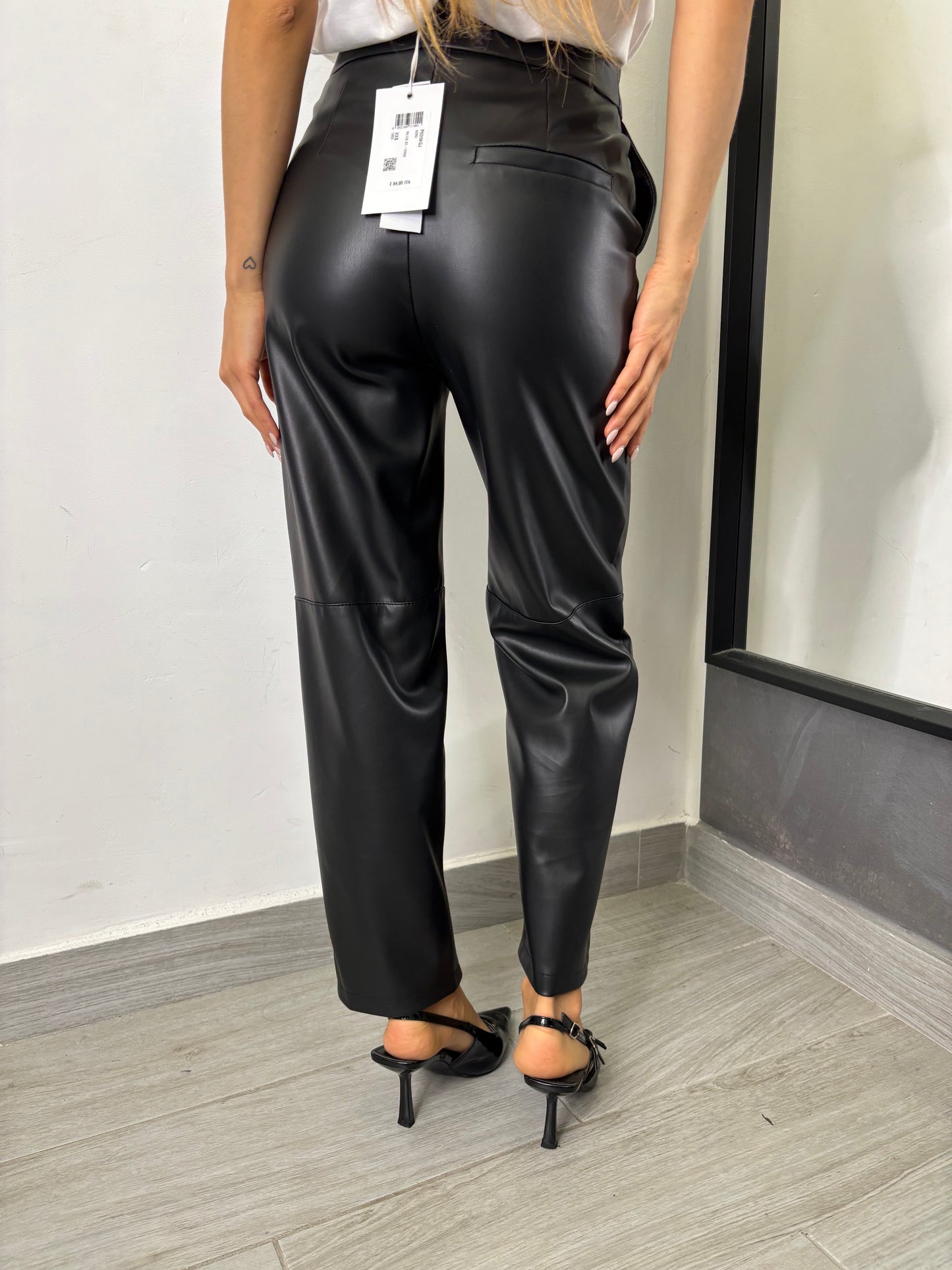 Pantalone Ecopelle Nero Imperial