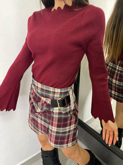 Maglietta Smerlata Bordeaux