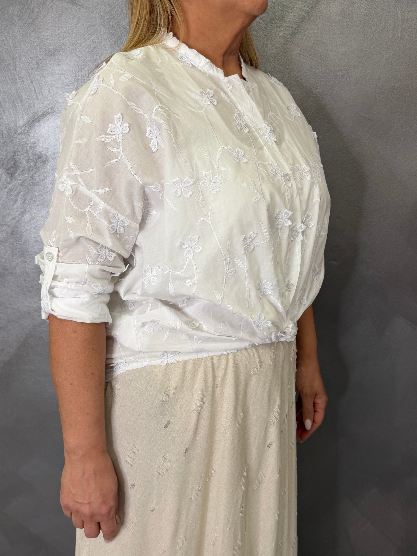 Camicia Fiore Bianca