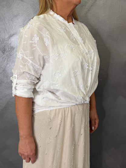 Camicia Fiore Bianca