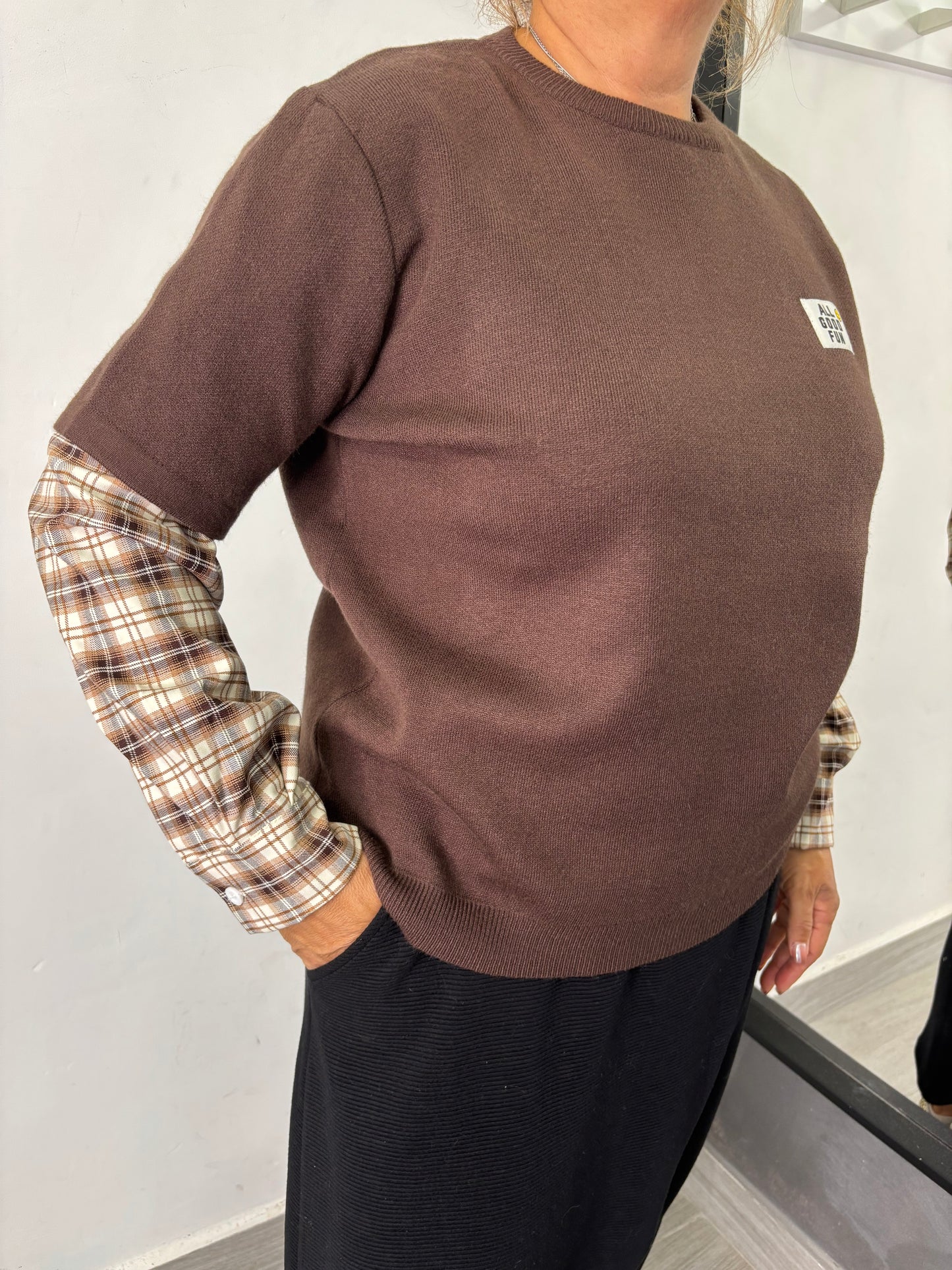 Maglione Fun Marrone