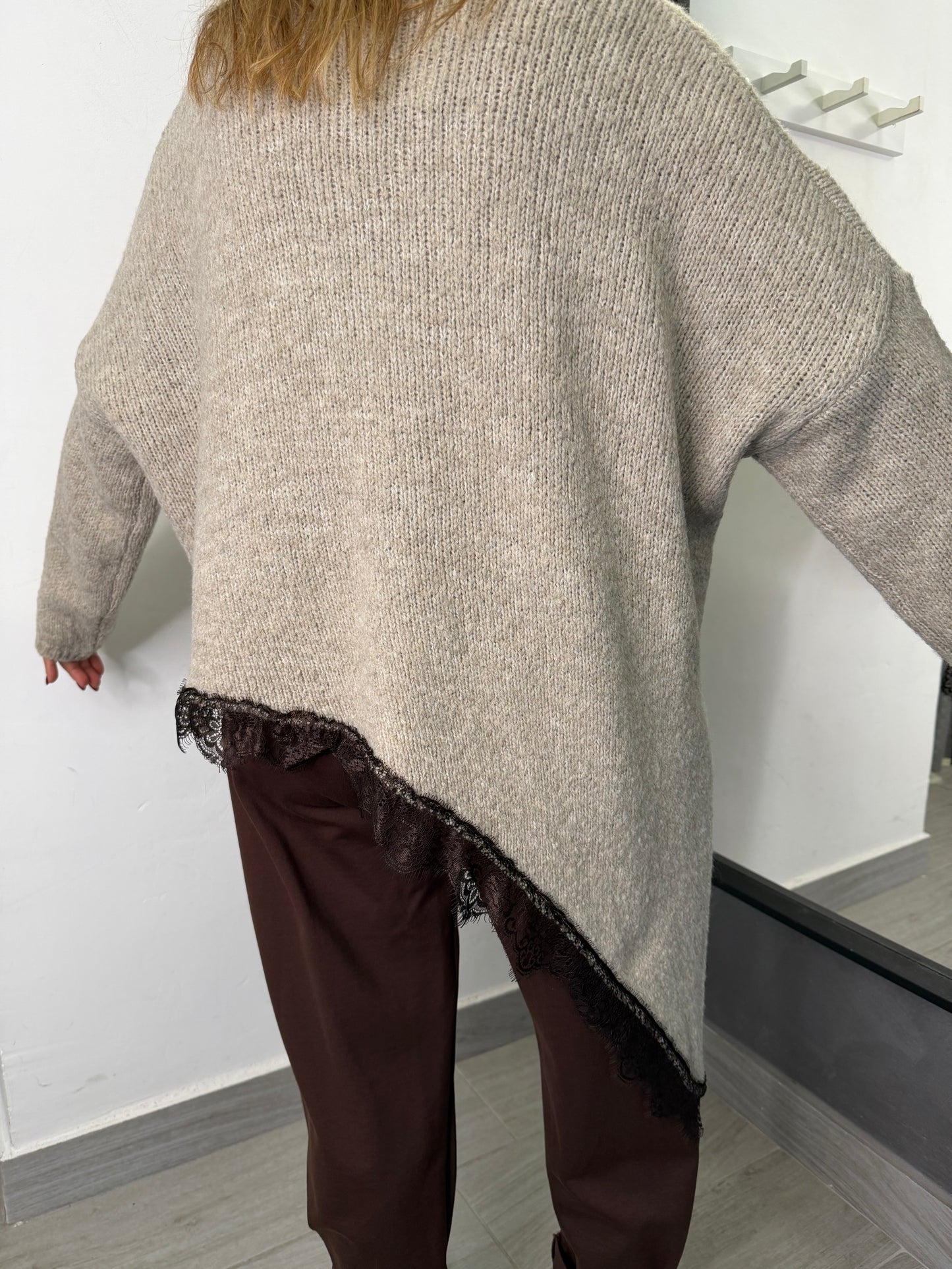 Maglione Pizzo Beige