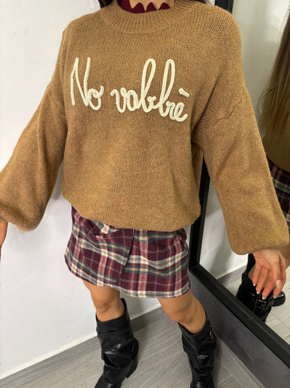 Maglione No Vabbè Cammello