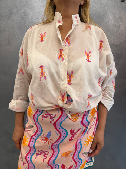 Camicia Aragosta Burro