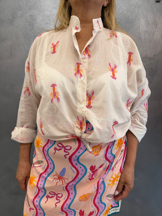 Camicia Aragosta Burro