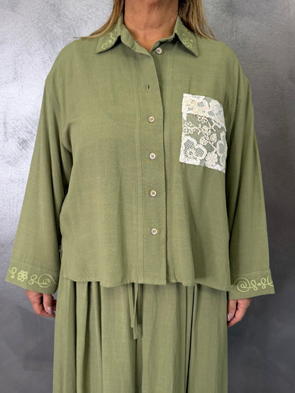 Camicia Emma Verde Militare
