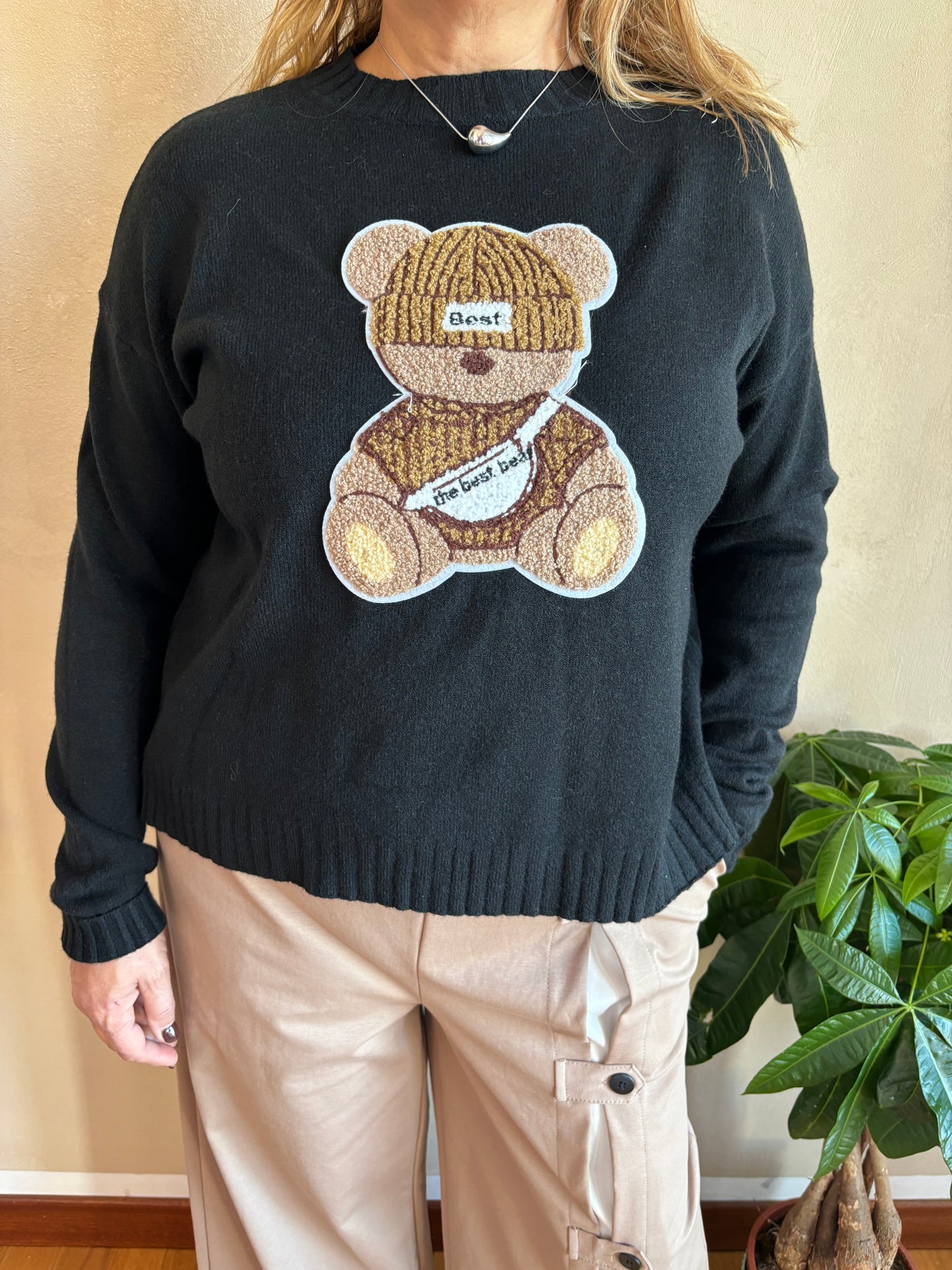 Maglione Orsetto Nero