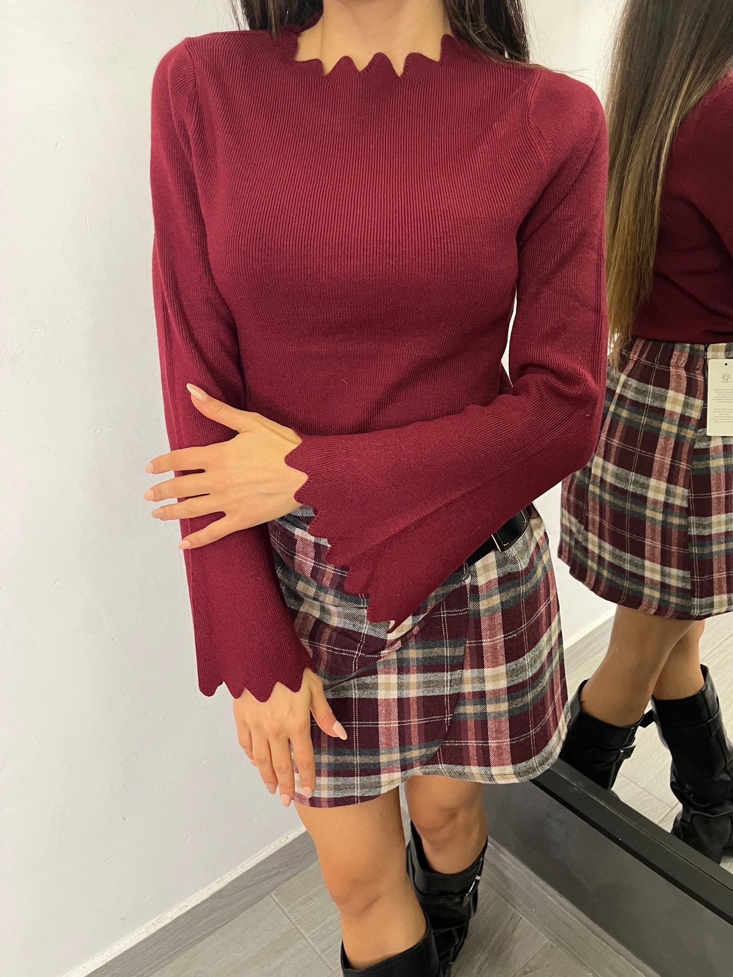 Maglietta Smerlata Bordeaux