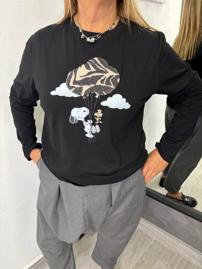 Maglietta Palloncino Nera