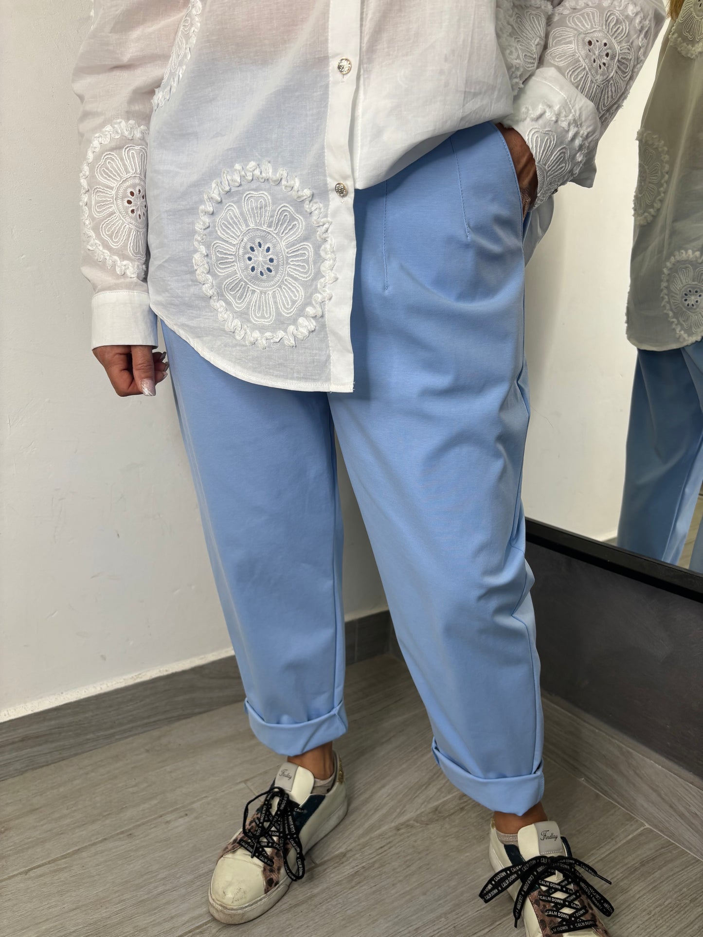 Pantalone 158C Flaminia Azzurro