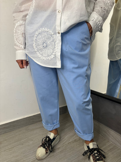 Pantalone 158C Flaminia Azzurro