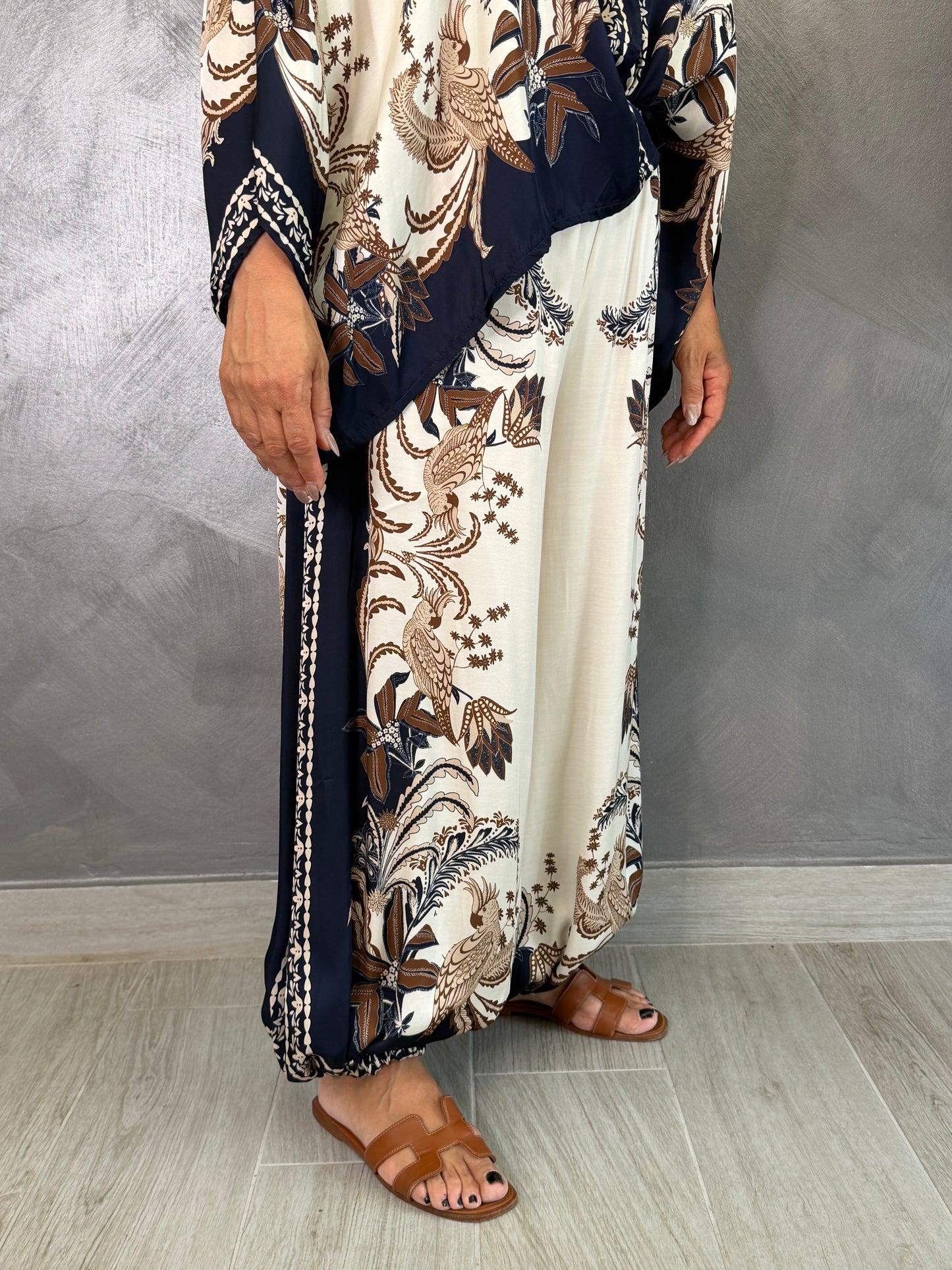 Pantalone Nives Fantasia Blu