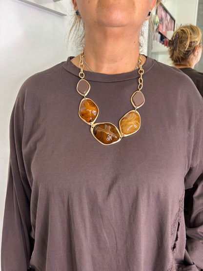Collana Cledy Marrone