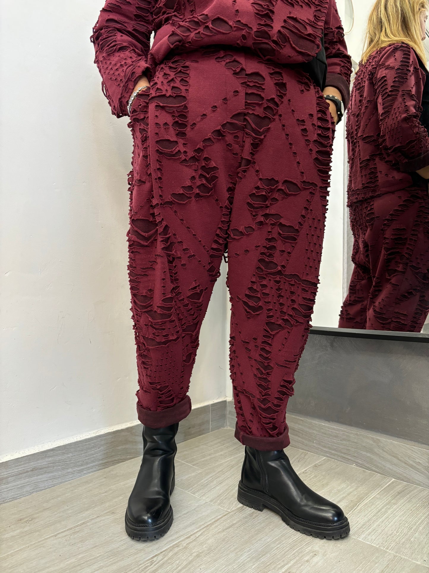 Pantalone Sun Adele Bordeaux