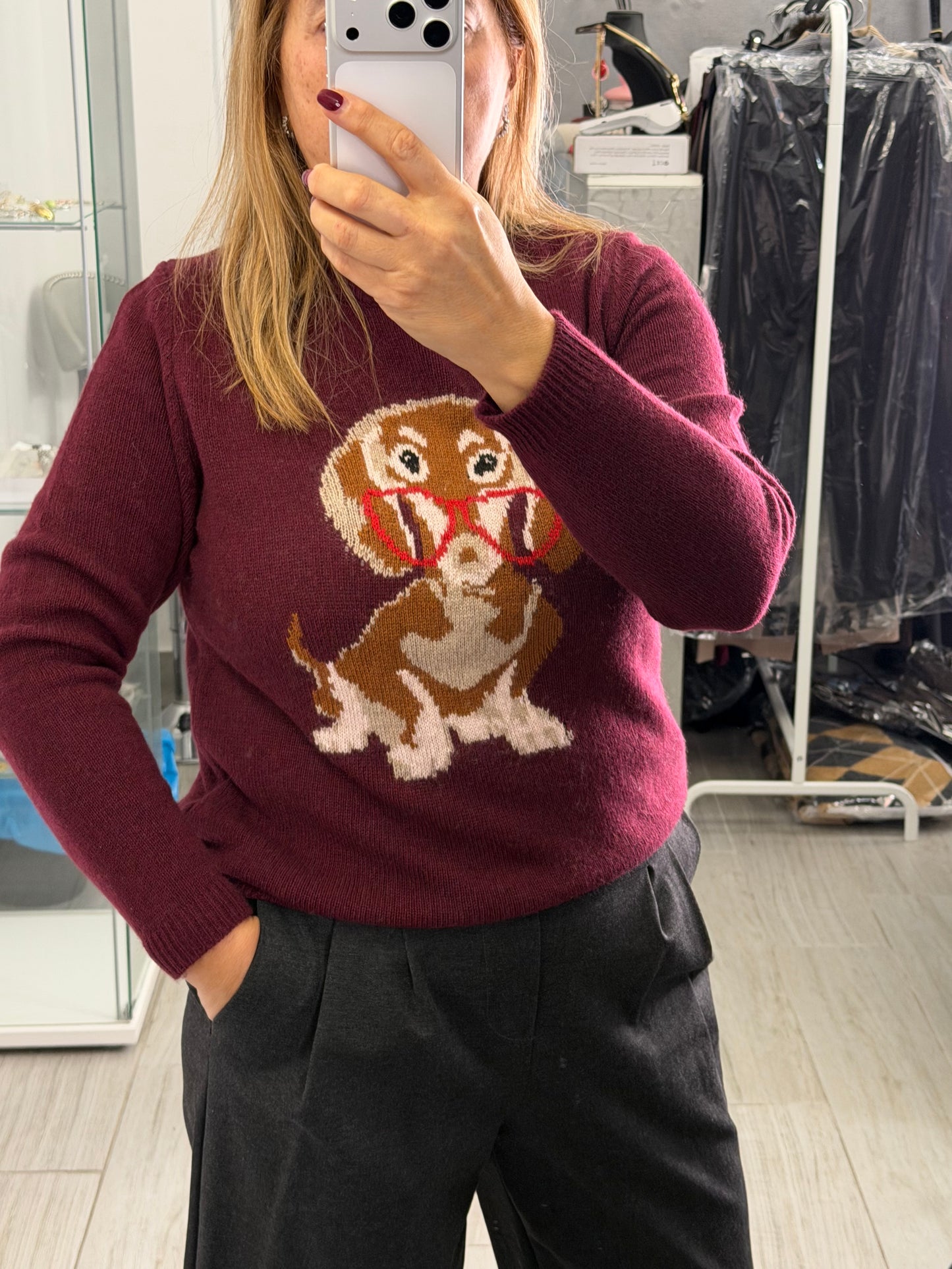 Maglioncino Bau Burgundi