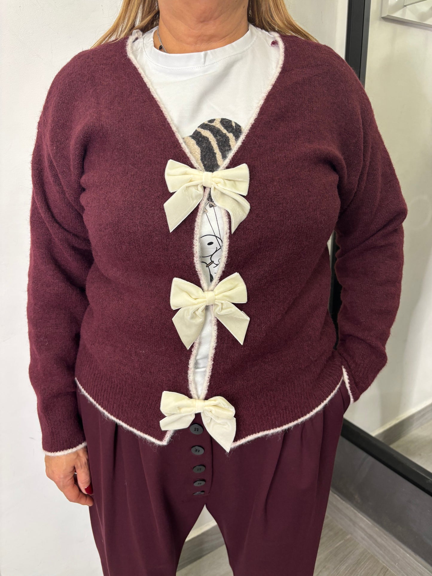 Maglioncino Fiocco Burgundi