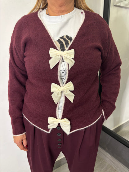 Maglioncino Fiocco Burgundi