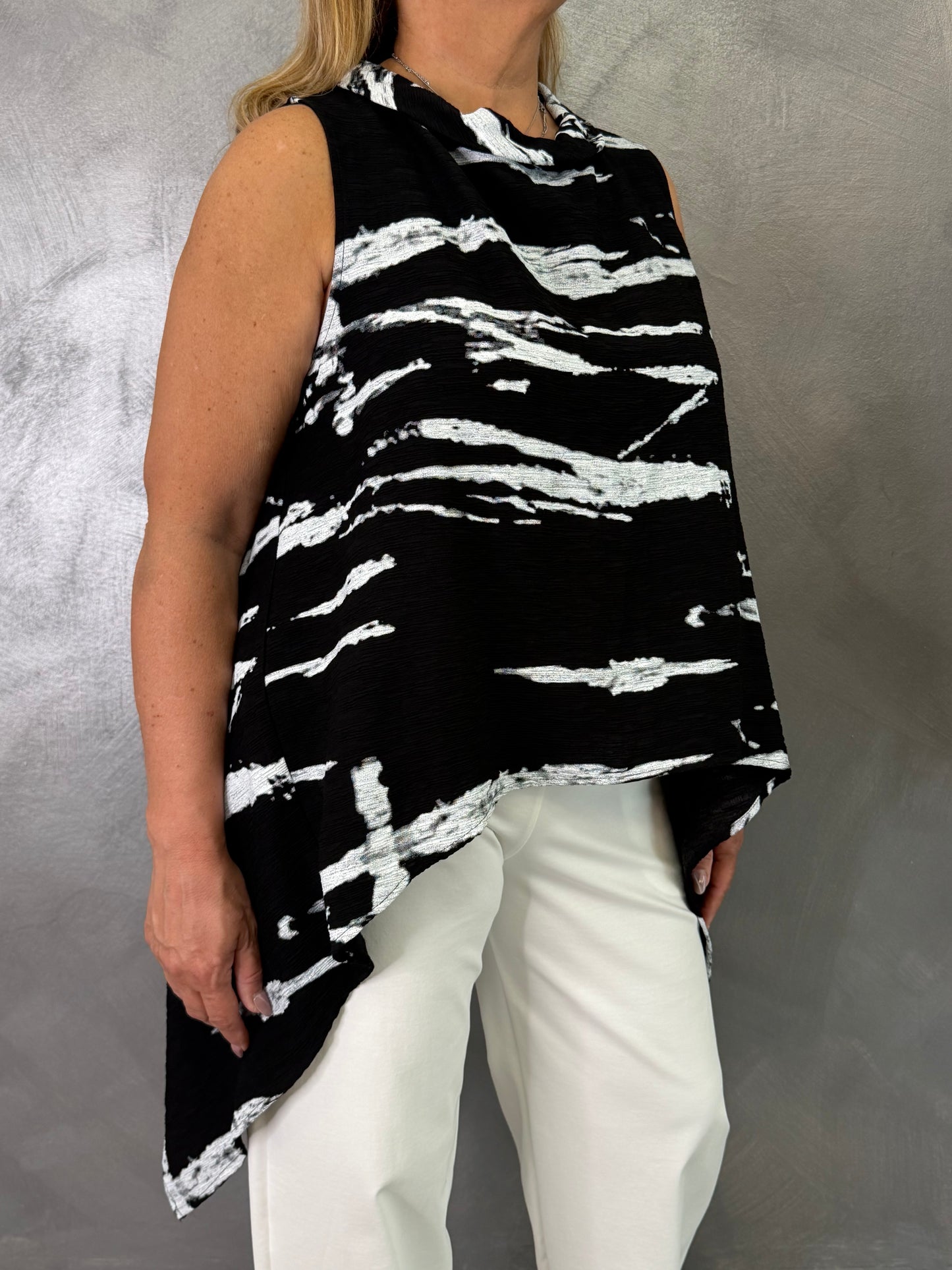 Top Wendy Onda Nero/Bianco