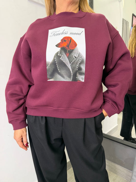 Felpa Timeless Mood Burgundi Vicolo