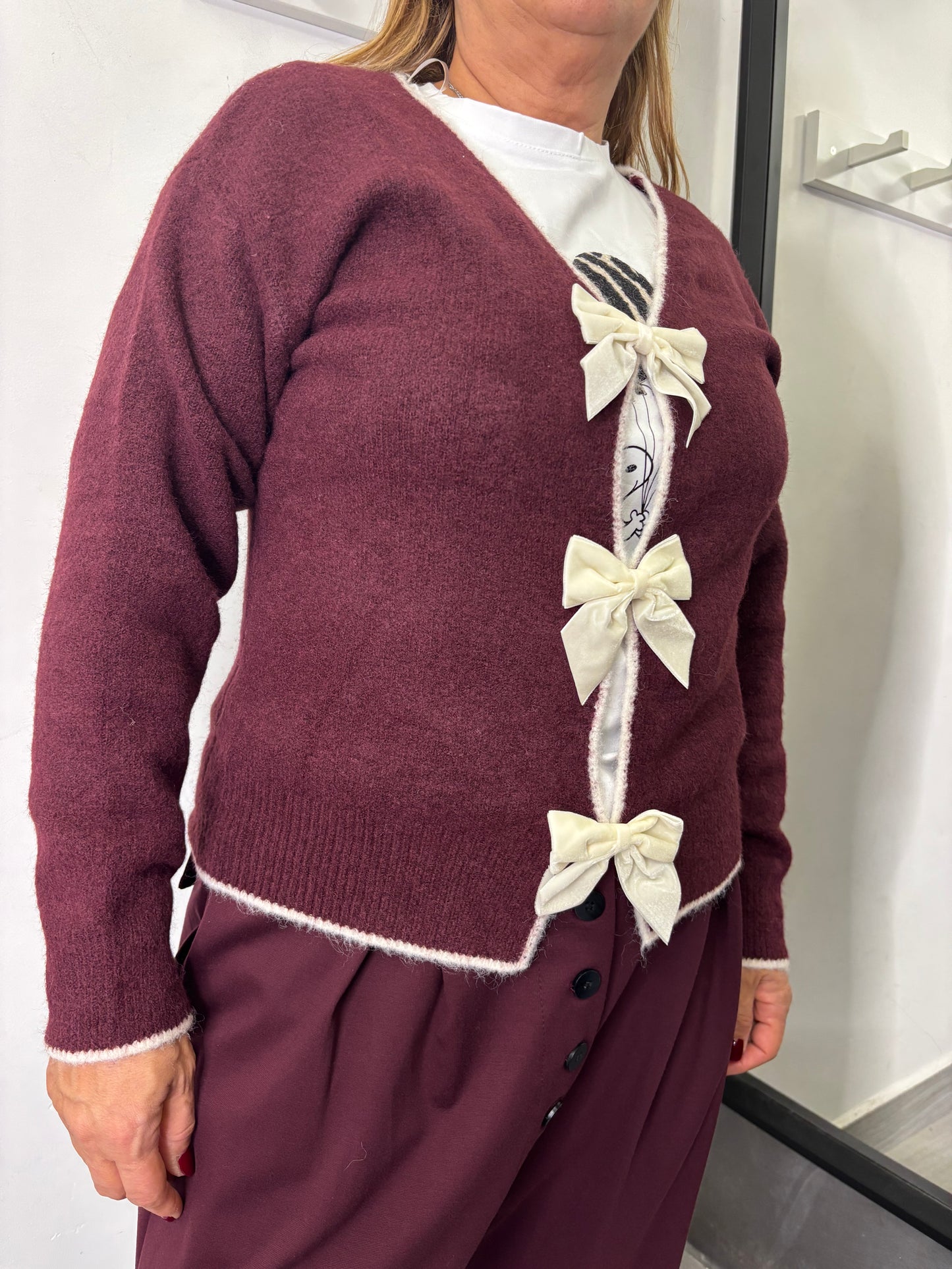 Maglioncino Fiocco Burgundi