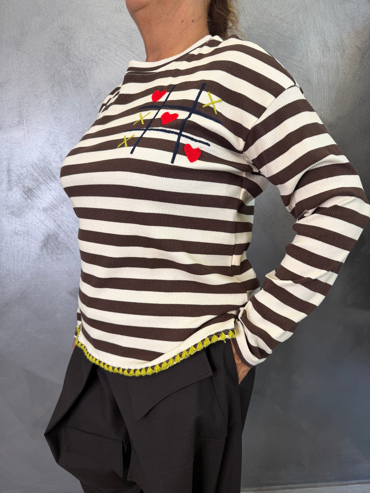 Maglia Panna e Cioccolato Vicolo