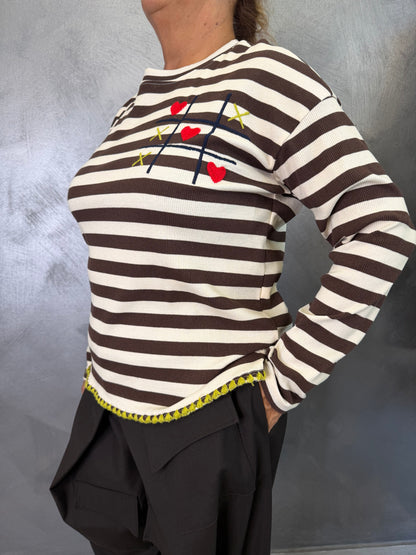 Maglia Panna e Cioccolato Vicolo