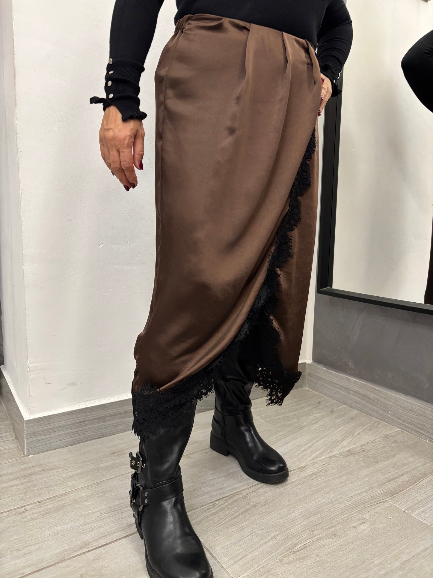 Gonna Longette Marrone