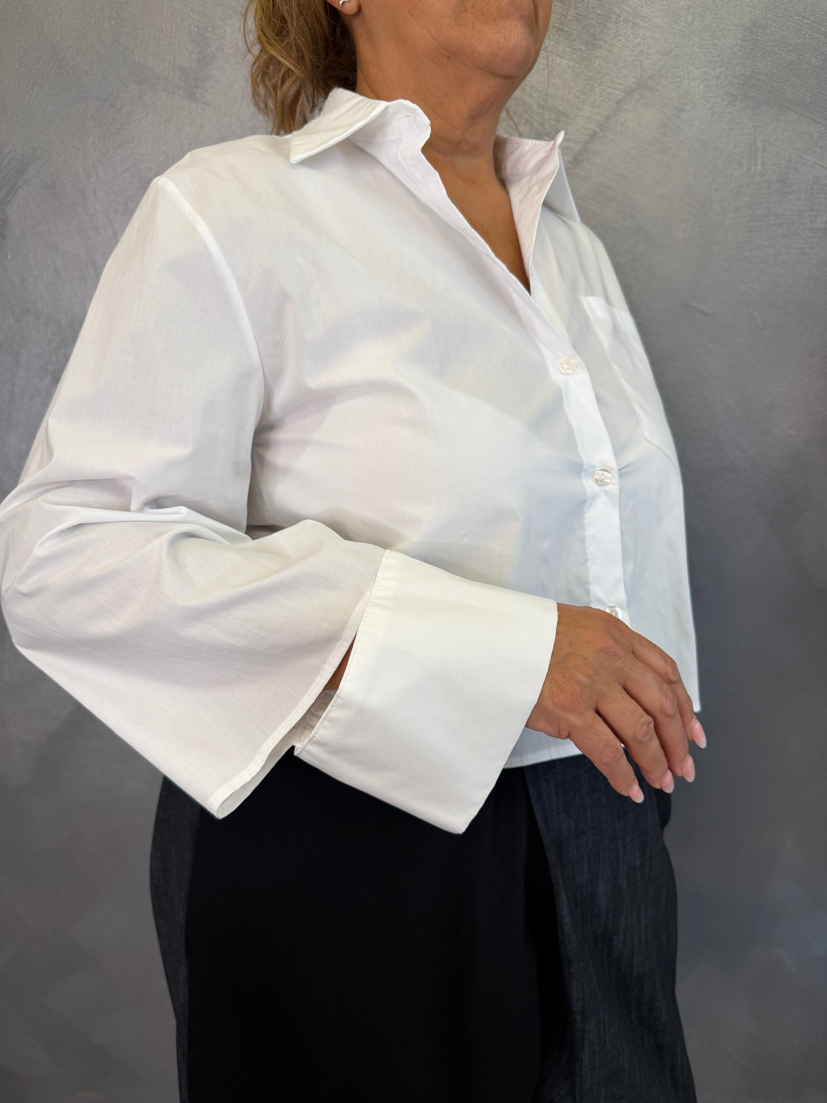 Camicia Crop Bianca Imperial